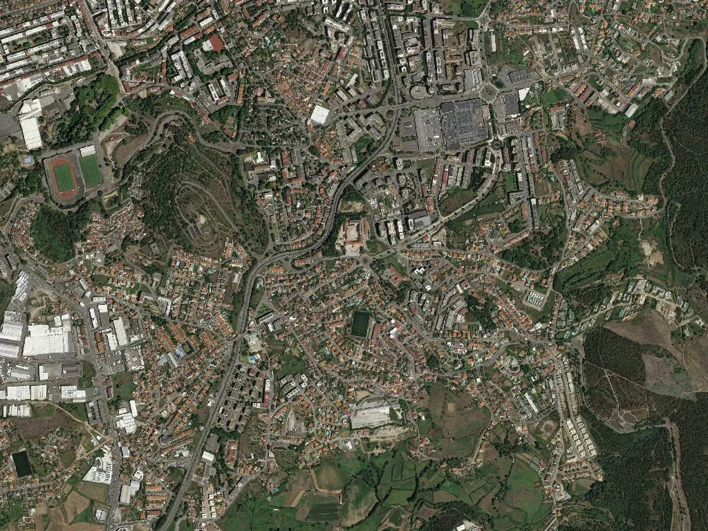 Vista aerea de União das freguesias de Nogueira, Fraião e Lamaçães