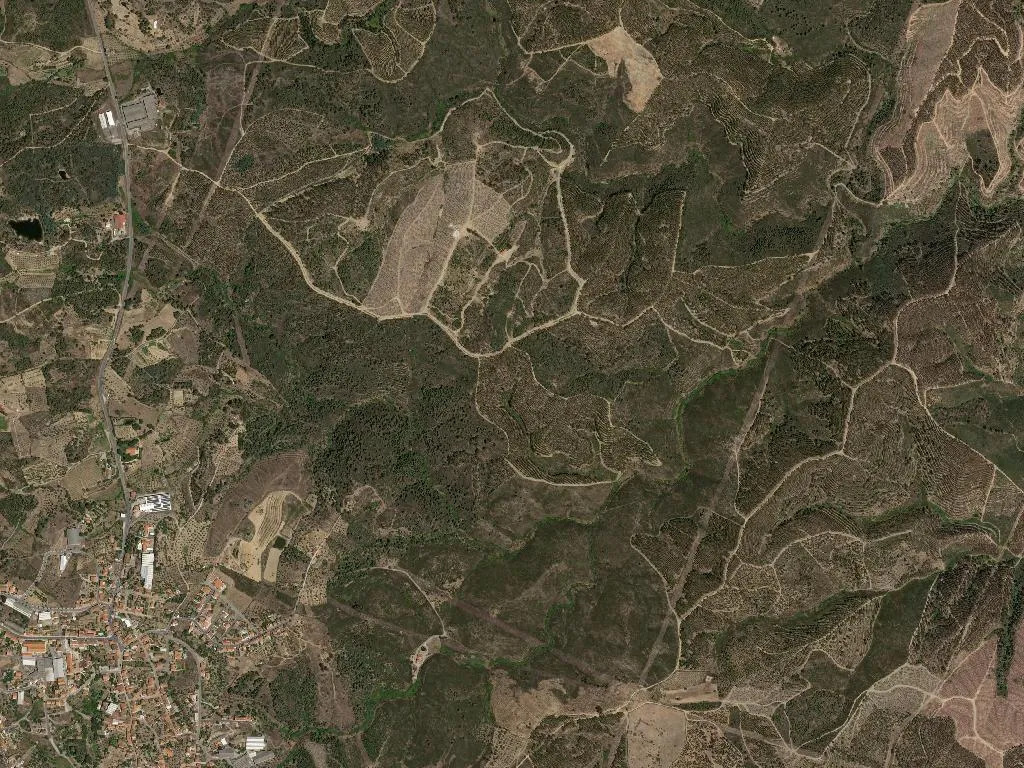 Vista aerea de União das freguesias de Cebolais de Cima e Retaxo