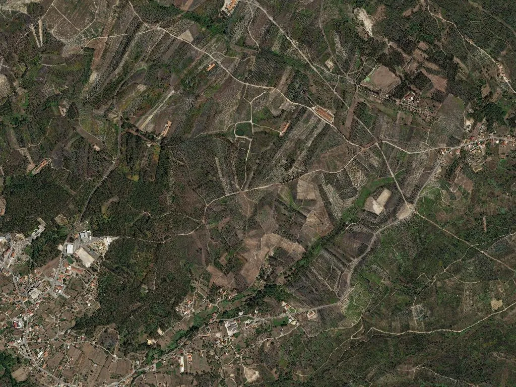 Vista aerea de União das freguesias de Colmeias e Memória